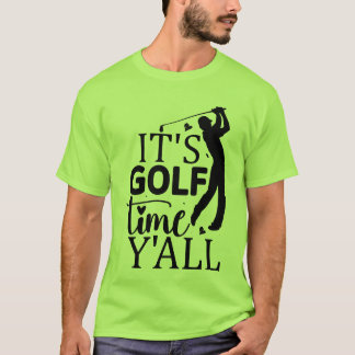 T-shirt art de mot de l'heure de golf cool