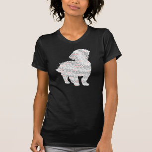 T-shirt Art de mot de Shih Tzu