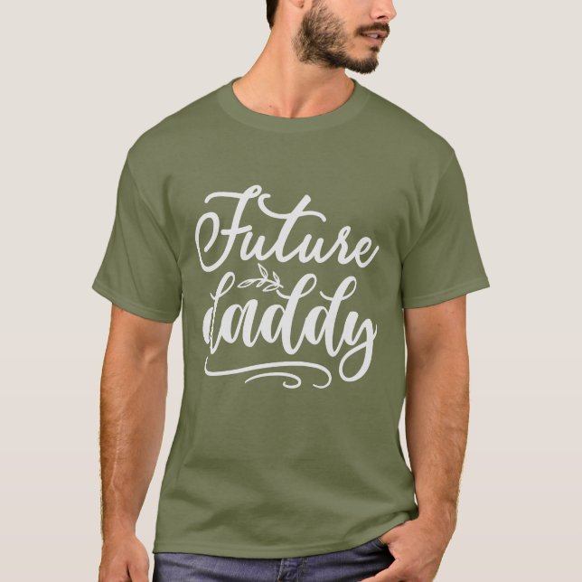 T-shirt Art de mot Papa futur cool  (Devant)