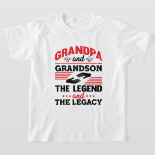 T-shirt Art de mots Cool Grand-père Petit-fils 