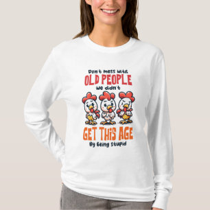 T-shirt Art de mots de sarcasme drôle de vieilles personne