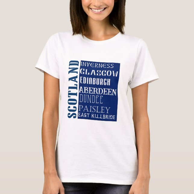 T-shirt Art de mots du métro d'Écosse (Devant)