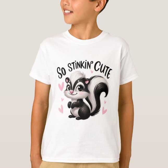 T-shirt Art de mouffette si mignon (Devant)