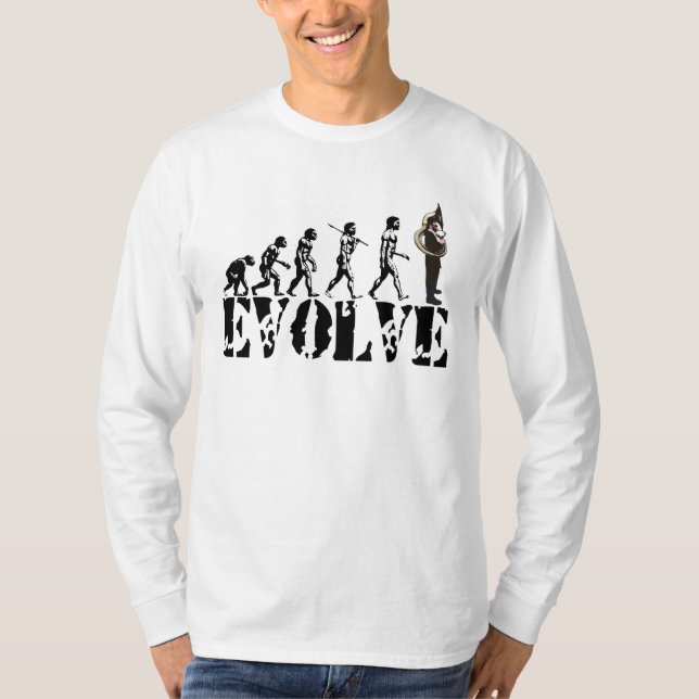 T-shirt Art de musical d'évolution de tubas de tuba de (Devant)