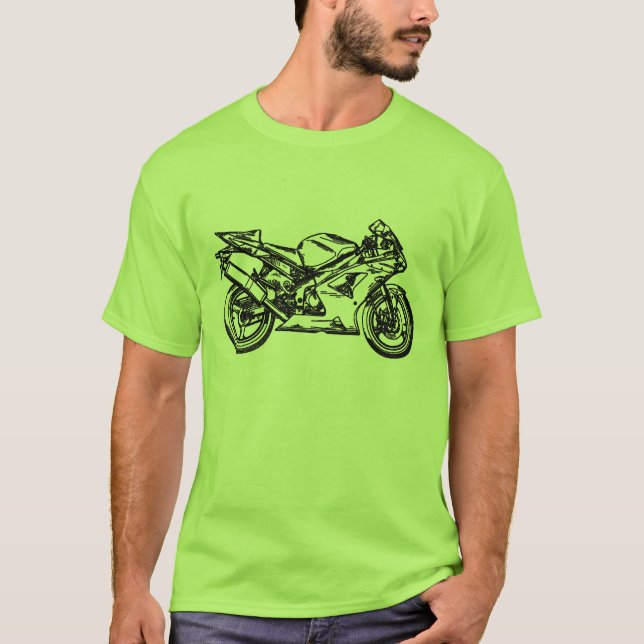 T-shirt Art de Ninja Sportbike (Devant)