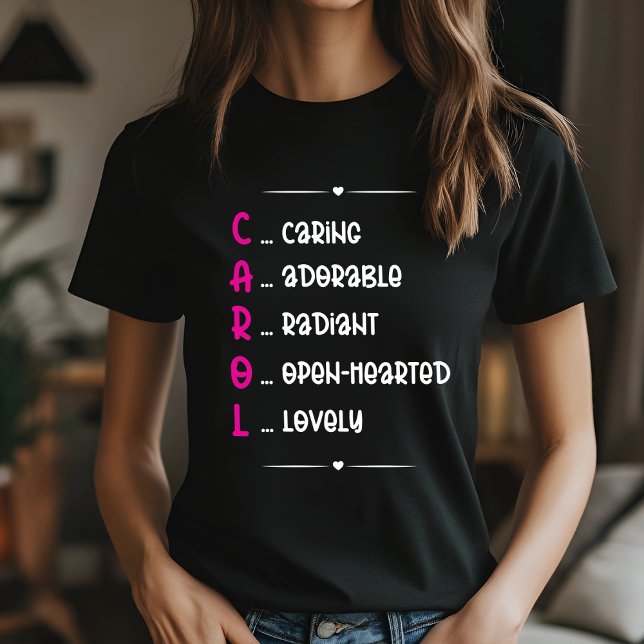 T-shirt Art de nom carol personnalisé (Créateur téléchargé)