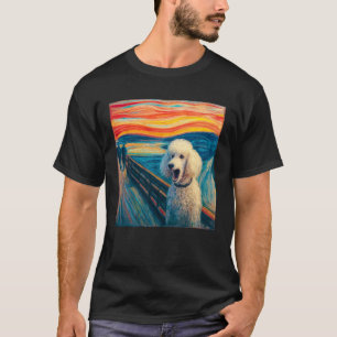 T-shirt Art de parodie de chien caniche dans le style de p
