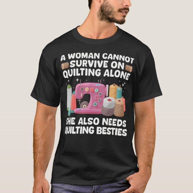 T-shirt Art de patchwork drôle pour filles couture couturi (Devant)