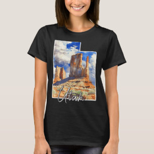 T-shirt art de paysage à l'aquarelle de l'Utah pour les am