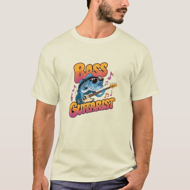 T-shirt Art de pêche humoristique : Bass Designs (Devant)