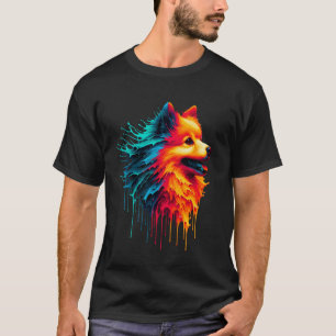 T-shirt Art de peinture dégoulinante Schipperke Schipperke