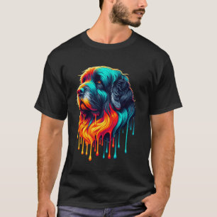 T-shirt Art de peinture qui dégouline Bouvier des Flandres