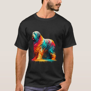 T-shirt Art de peinture qui dégouline Bouvier des Flandres