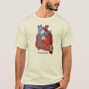 T-shirt Art de pièce en t et de coeur du coton des hommes