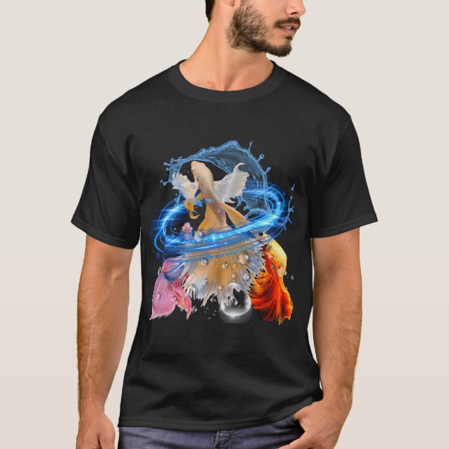 T-shirt Art de poisson Betta vibrant (Devant)