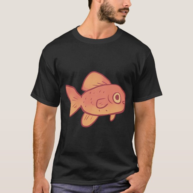 T-shirt art de poisson rouge (Devant)