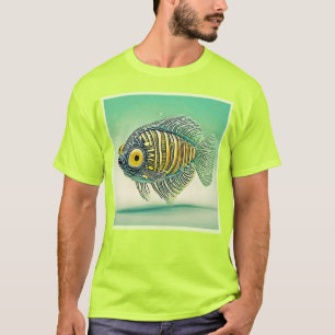 T-shirt Art de poisson stylisé