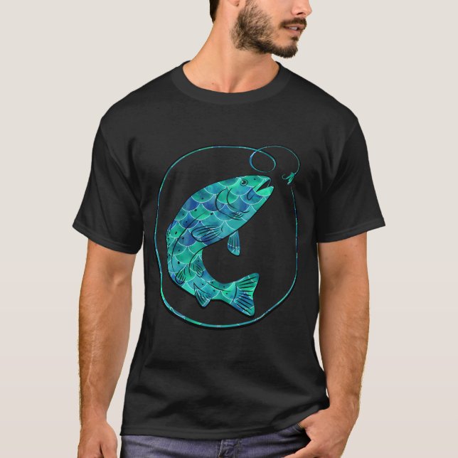 T-shirt Art de poissons colorés  (Devant)