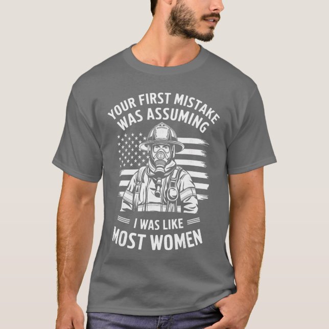 T-shirt Art de pompier drôle pour femmes filles pompier (Devant)