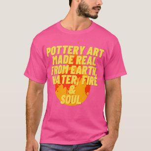 T-shirt Art De Poterie Réalisé À Partir De L'Amme D'Incend