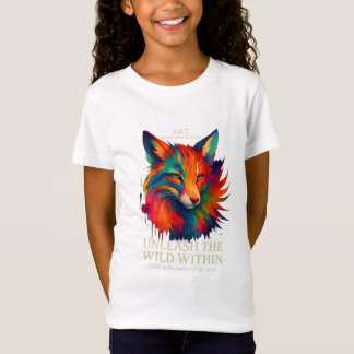 T-Shirt Art de renard coloré