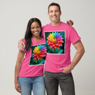 T-shirt Art de rêve pétale arc-en-ciel dynamique