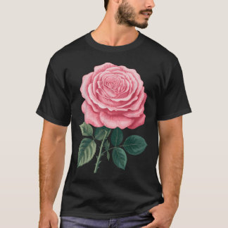 T-shirt Art de rose drôle pour fleuriste de rose rouge