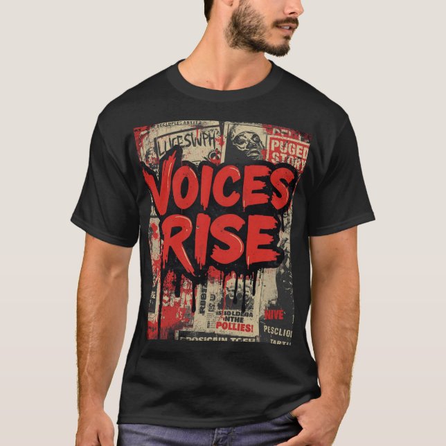 T-shirt Art de rue de protestation (Devant)