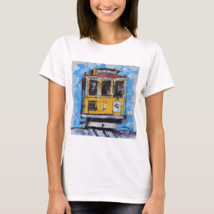 T-shirt Art de San Francisco, peinture de funiculaire, la