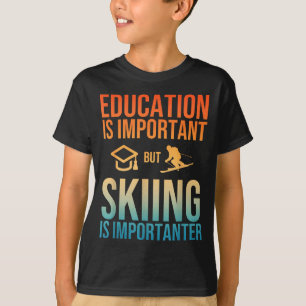 T-shirt Art de ski cool pour hommes femmes enfants montagn