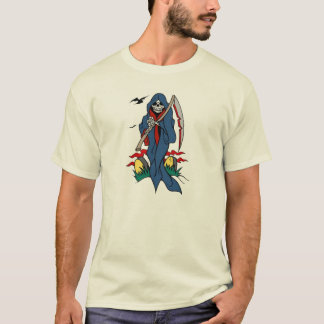 T-shirt Art de tatouage vintage de faucheuse