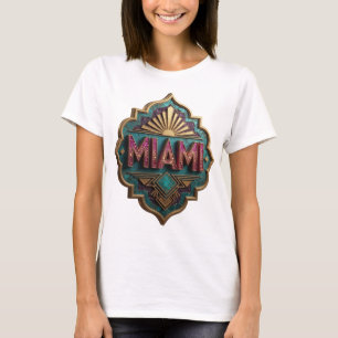 T-shirt Art de texte 3D Edgy Rose MIAMI