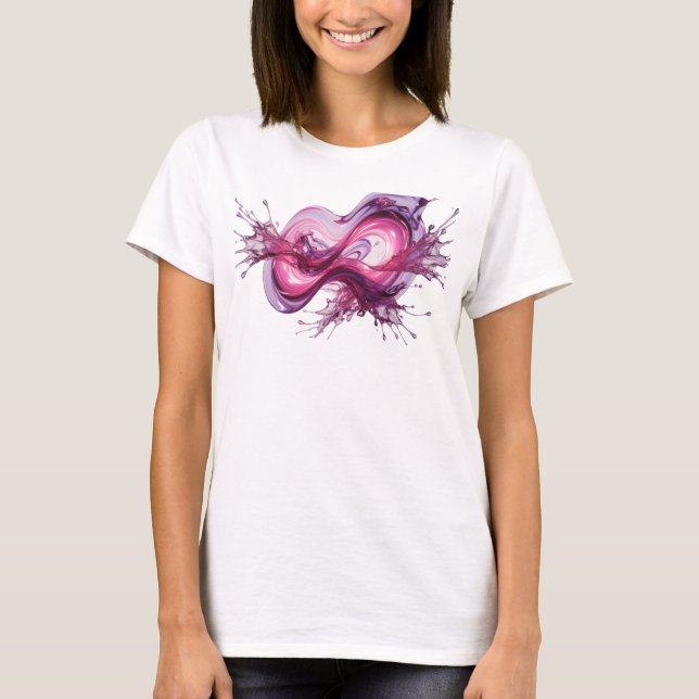 T-shirt Art de texte 3D en argent moderne INFINITY (Devant)