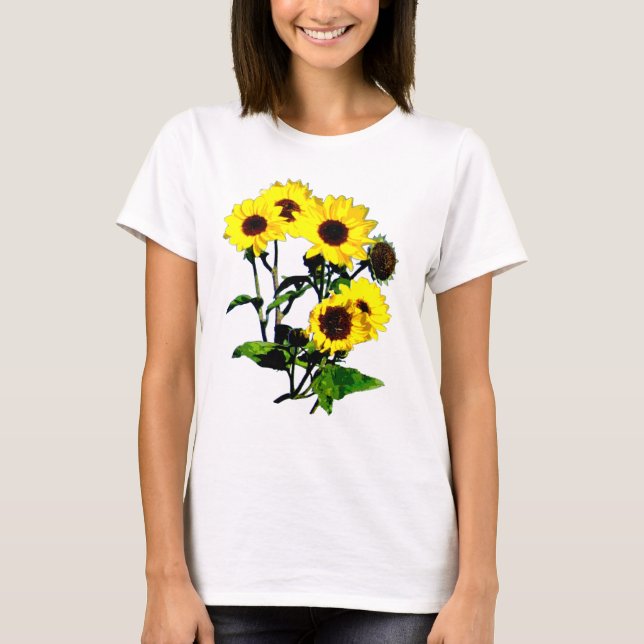 T-shirt art de tournesol (Devant)