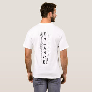 T-shirt Art de typographie de citation Équilibre Esprit &