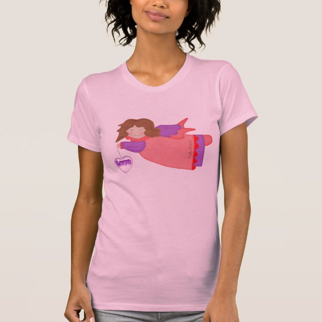 T-shirt Art de vecteur d'ange d'amour par ©Dollface766 (Devant)
