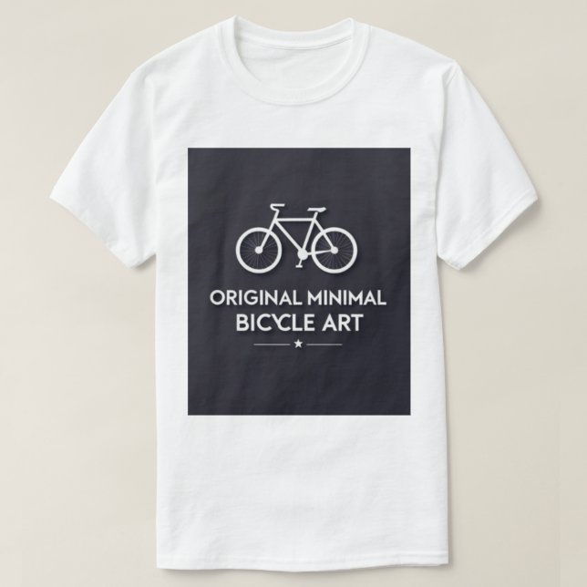 T-shirt Art de vélo minimaliste (Design devant)