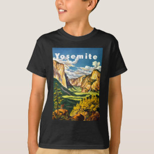 T-shirt Art de voyage dans le parc national de Yosemite