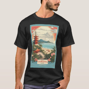 T-shirt Art de voyage rétro vintage d'Okinawa