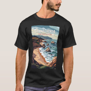 T-shirt Art de voyage vintage Californie