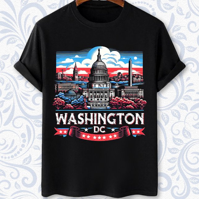 T-shirt Art de Washington DC Skyline (Créateur téléchargé)