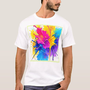 T-shirt Art d'éclaboussure couleur émotionnelle