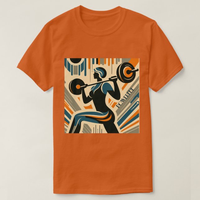T-shirt Art Déco féminin puissant (Design devant)