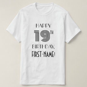 T-shirt Art Déco Inspiré Look 19th Birthday Party Shirt