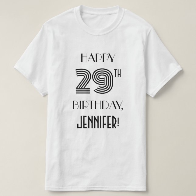 T-shirt Art Déco Inspiré Look 29th Birthday Party Shirt (Design devant)