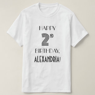 T-shirt Art Déco Inspiré Look 2e Anniversaire