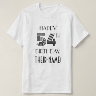 T-shirt Art Déco Inspiré Look 54th Birthday Party