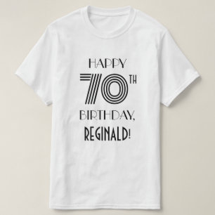 T-shirt Art Déco Inspiré Look 70th Birthday Party Shirt
