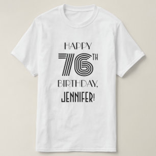 T-shirt Art Déco Inspiré Look 76th Birthday Party Shirt