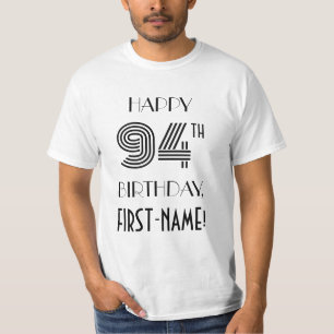 T-shirt Art Déco Inspiré Look 94th Birthday Party Shirt